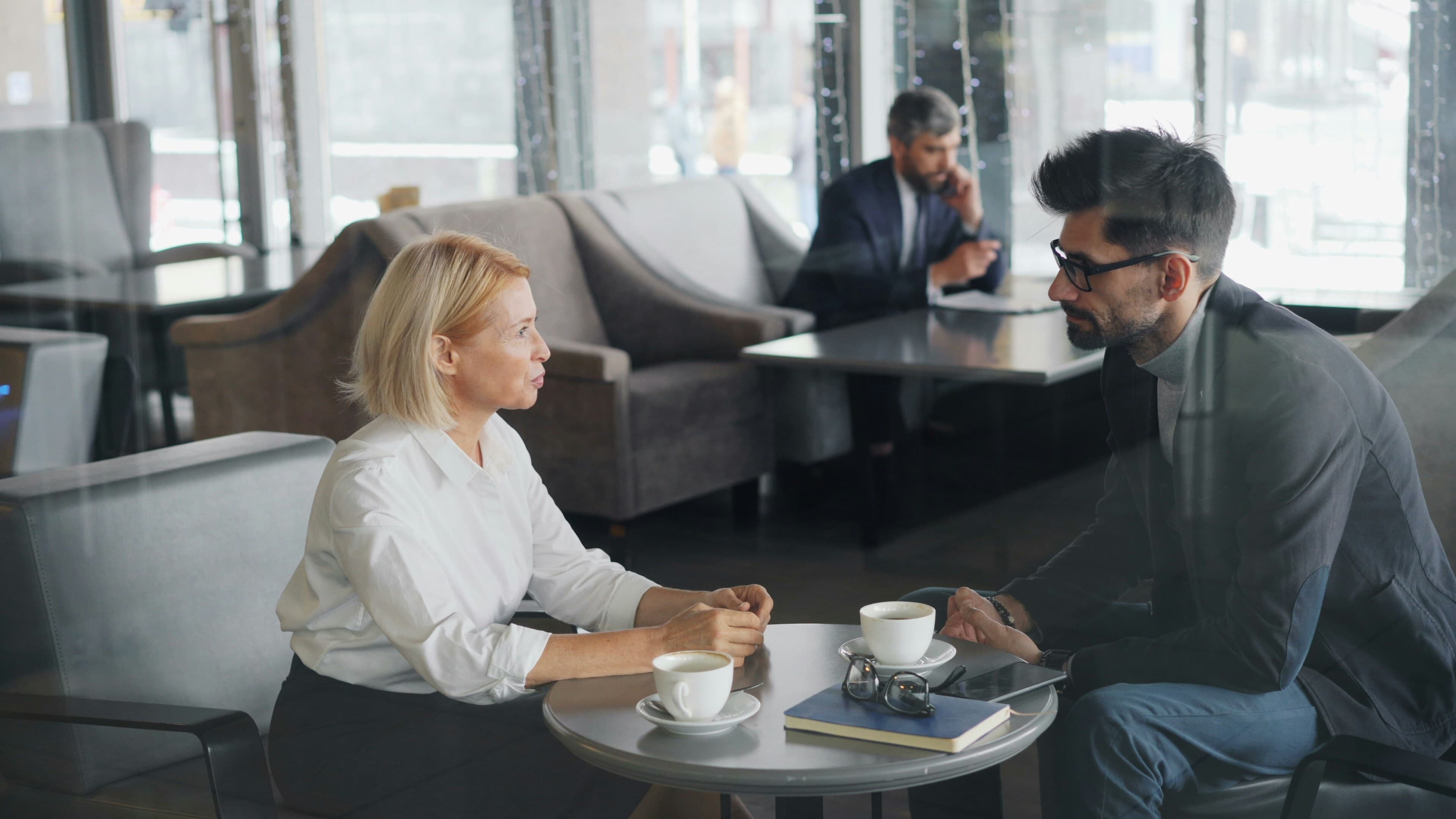 Business meeting with coffee